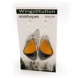 0647 Butterfly earrings, Dotted Glory Butterfly, top wings
