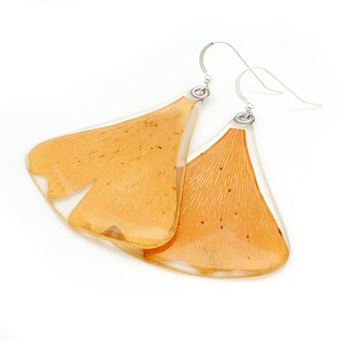61608 Fall Gingko Leaf Earrings