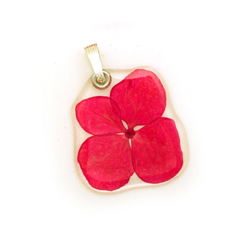 69204 Dark Pink Hydrangea Pendant