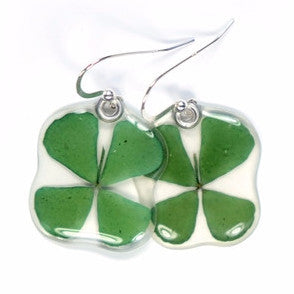 Four Leaf Clover flower earrings