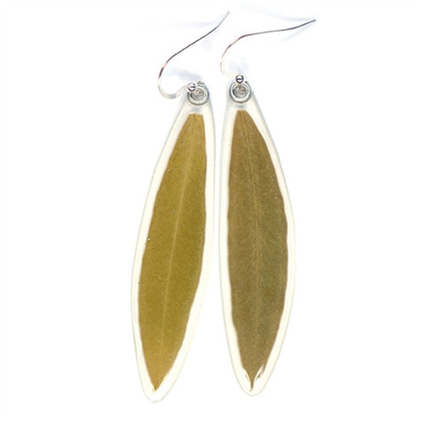 Olive Leaf flower earrings