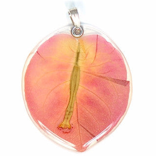 Pink Bougainvillea petal pendant