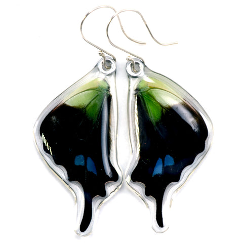 0050 Butterfly Wing Earrings, Purple Spotted Swallowtail, bottom wings