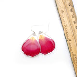 69337 Pink Rose Petal Earrings