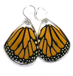 Butterfly earrings, Monarch, bottom wings