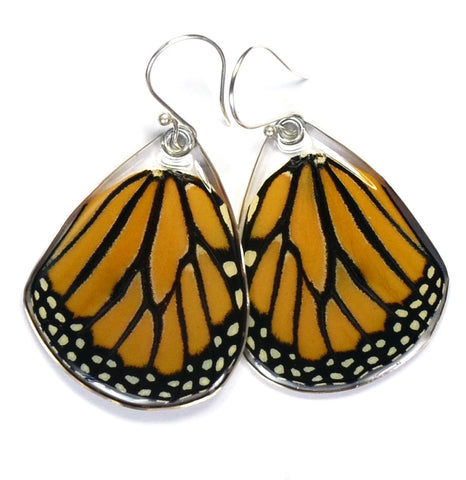Butterfly earrings, Monarch, bottom wings – Petal Connection