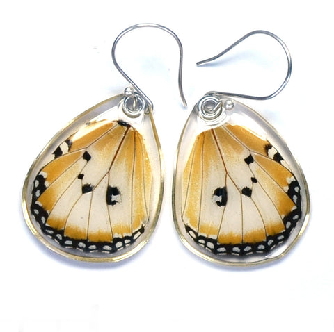 0240 Butterfly earrings, African Monarch Butterfly, bottom wings