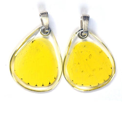 Butterfly wing pendant ONLY, Grass Yellow Butterfly, bottom wing
