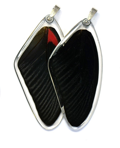 Butterfly Pendant Only, Scarlet Mormon, Top Wing