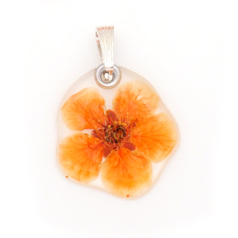 64029 Orange Bridal Wreath Flower Pendant