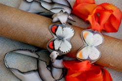 Whole Butterfly Wrap Bracelet - Smokey Orange Tip Butterfly