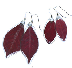 Red Leaf Earrings
