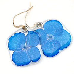 69205 Ocean Blue Hydrangea flower earrings