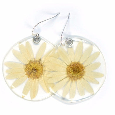 Large Daisy flower earrings