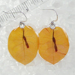 Orange bougainvillea earrings