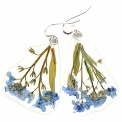 Forget-me-not on stem earrings